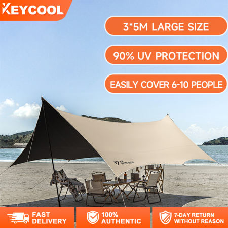 KEYCOOL Waterproof Camping Canopy Tent Cover - 3x5M