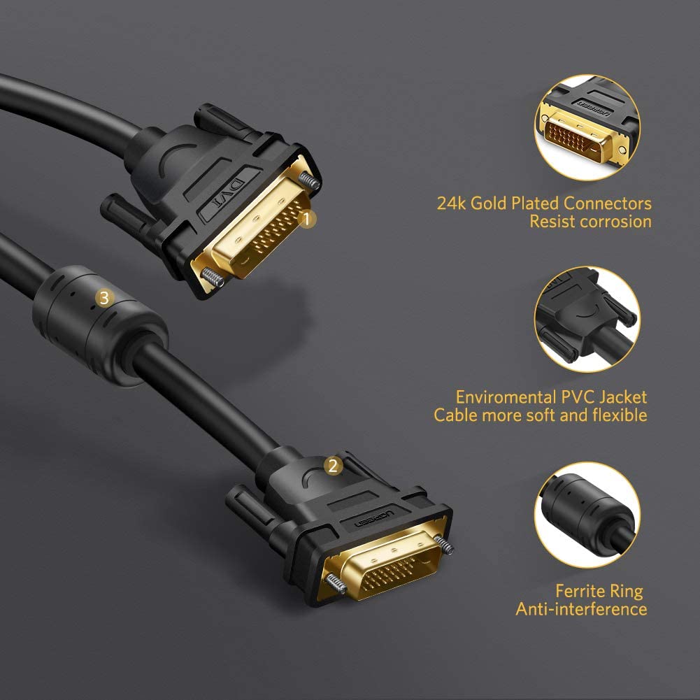 DVI-D Dual Link Male / HDMI Male Cable (2 meters)