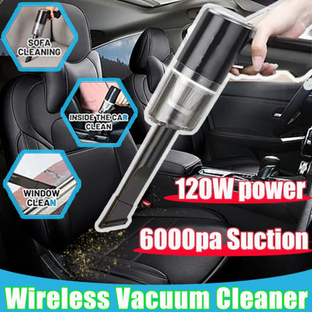 Car Vacuum Cleaner - Wireless Handheld, Rechargeable, High Power Suction