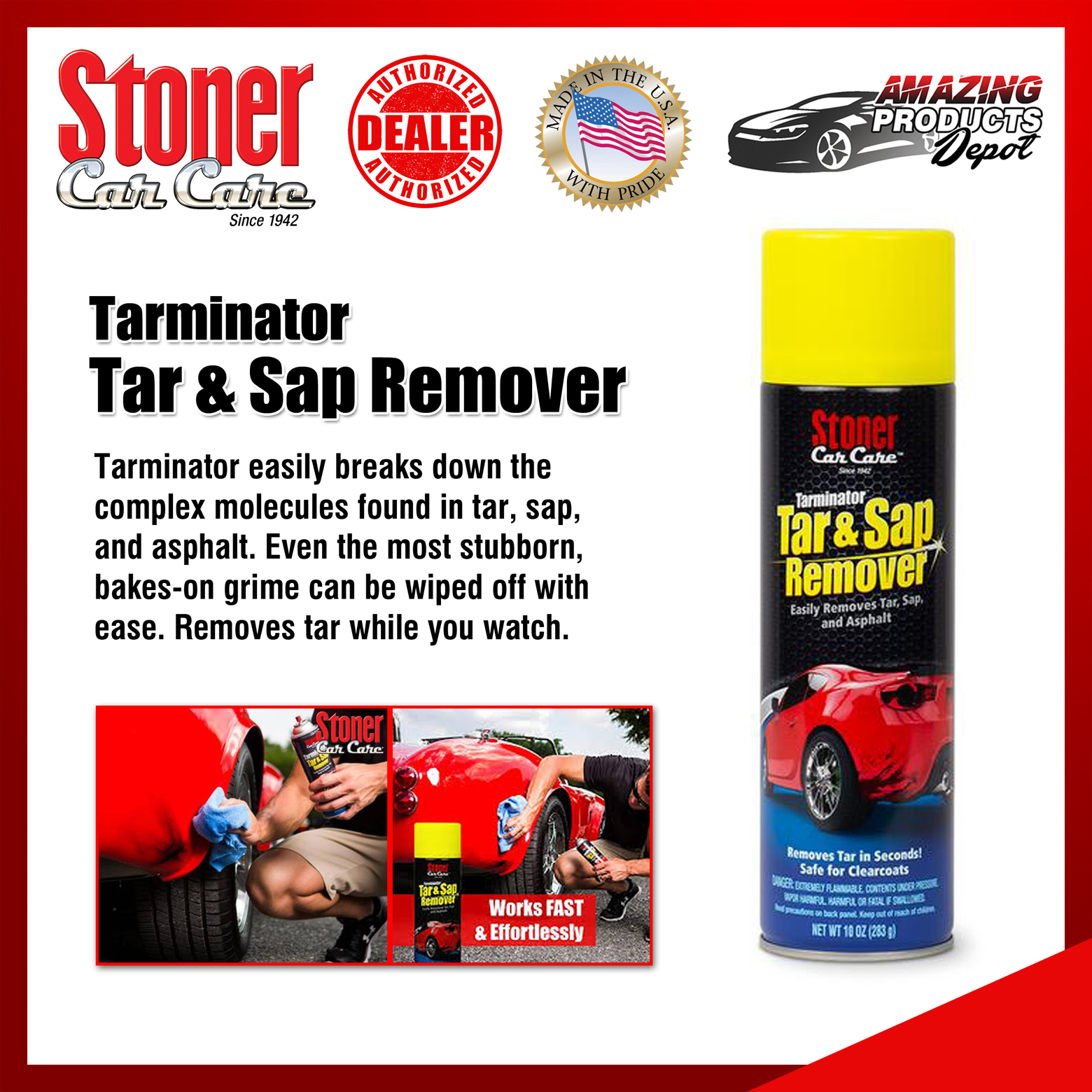 Stoner Tarminator Bug and Tar Remover (Aerosol), 10 oz.