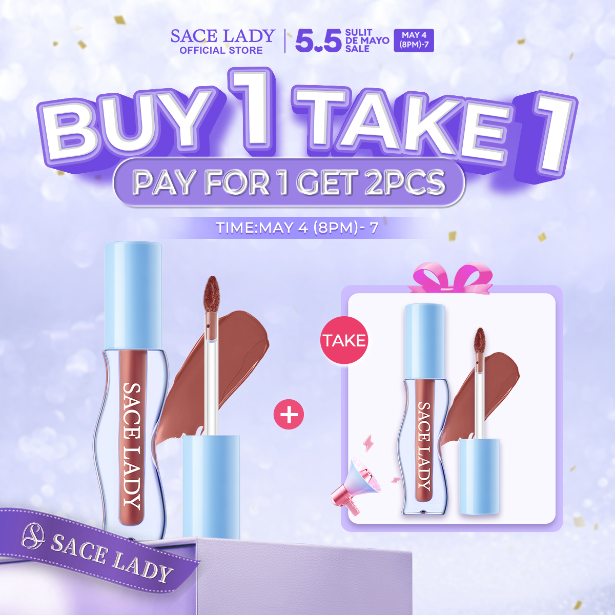 Discount on SACE LADY  shoes - SKU: SACE LADY Color-locker Lip Tint Matte Finish Waterproof Transfer-proof Long-wear High Pigment Lipsti