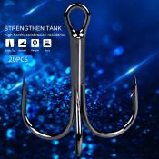 Suke Sanben Barbed Anchor Hooks - 20pcs Pack, High Carbon