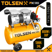 Tolsen 24L Silent Oil-Free Industrial Air Compressor