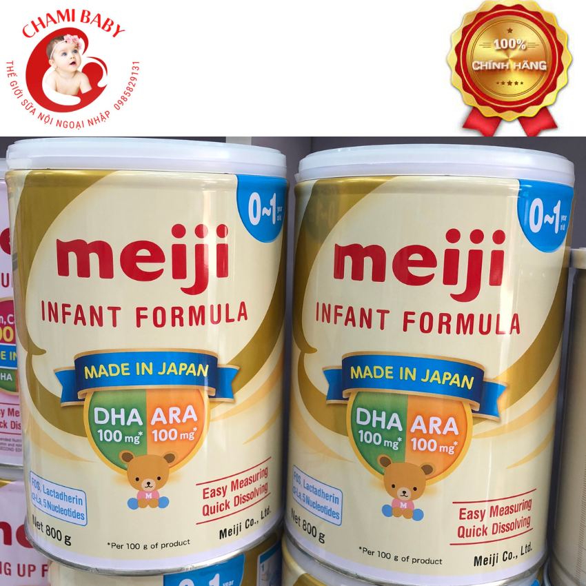 Sữa Bột Meiji 0-1 HÀNG NHẬP KHẨU lon 800g Cho trẻ 0-1 tuổi phát triển toàn