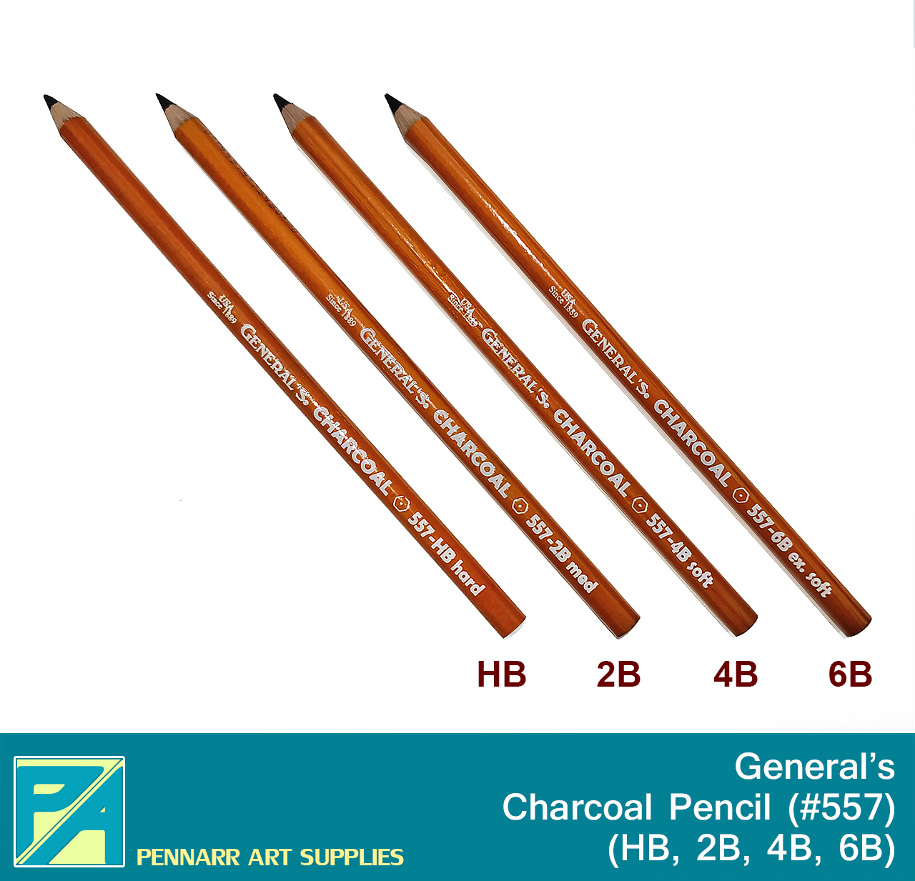 Charcoal White Pencil #558 by General Pencil - Brushes and More