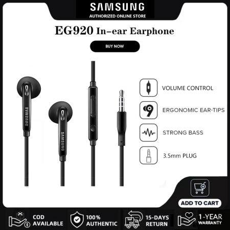 Samsung AKG Earphones - Full Bass In-Ear Headphones with Mic