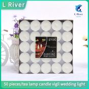 High-Quality Unscented Tea Light Candles - 50pcs