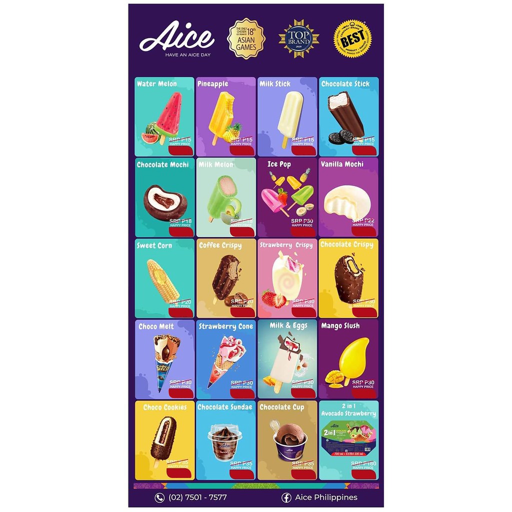 NEW PRICE LIST As Of Aice Ice Cream Looc, Mandaue Facebook atelier