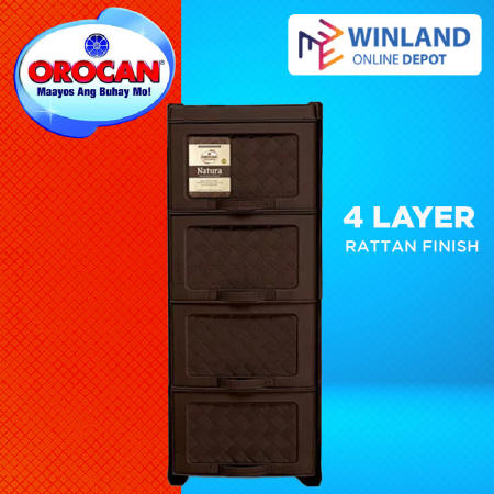 Winland Natura Woodgrain Rattan Finish 4-Layer Convenience Drawer