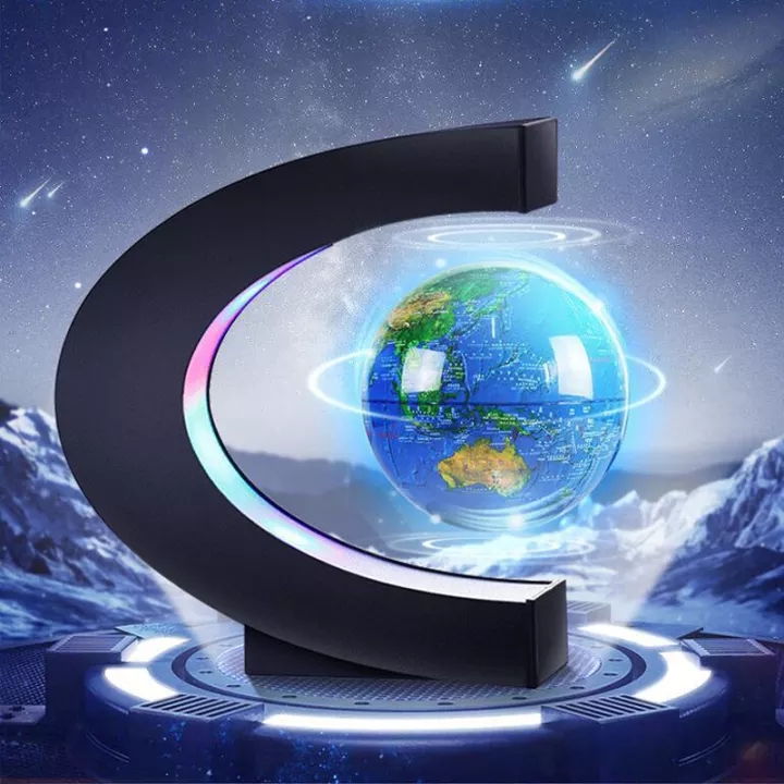 Dropship Magnetic Levitating Globe With LED Light; Cool Tech Gift For Men  Father Boys; Birthday Gifts For Kids; Floating Globes World Desk Gadget  Decor In Office Home/Display Frame Stand to Sell Online