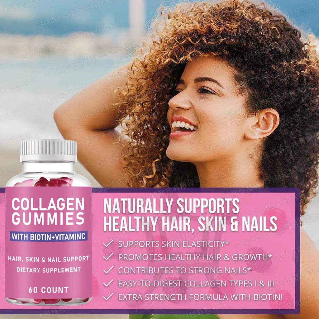 Collagen Gummies capsule Rich in Biotin + Vitamin C Hair Skin&Nail Biotin  supplement 60 count Goli | Lazada PH