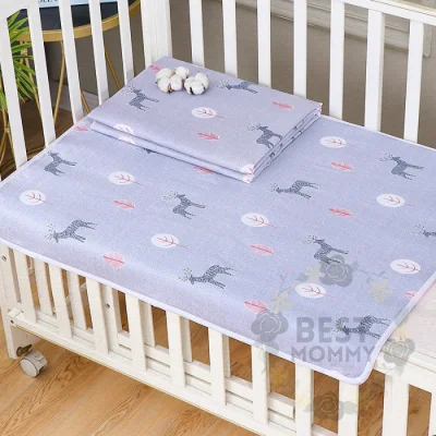 Bestmommy Portable Baby Adult Menstrual Leakproof Diaper Changing Mat Pad Cotton Washable Reusable Mattress (4)