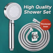 3-in-1 High Pressure Shower Head Set with Hose