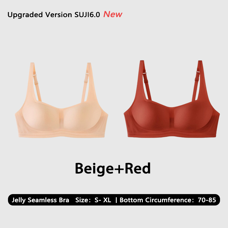 Motovita Seamless Bra Ice Silk No Trace Underwear Women Gather French No steel Ring Push Up Bra - Image 4