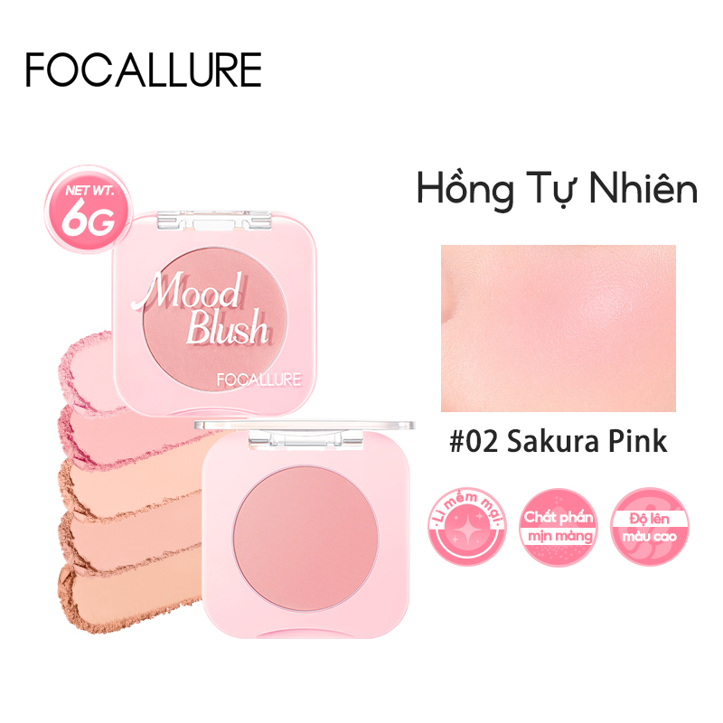 Discount on Focallure  shoes - SKU: Focallure Mood Blush Palette Natural Rosy Delicate Powder Soft Matte Brighten High Pigmented Lightwe