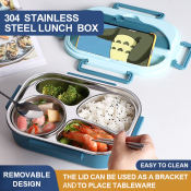 Insulated Stainless Steel Lunch Box with Leak-Proof Soup Bowl