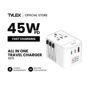 TYLEX Universal Travel Adapter with Dual USB and Type-C