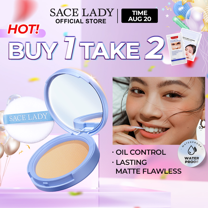 Discount on Sace Lady  shoes - SKU: Sace Lady Oil Control Face Powder Waterproof Long-Lasting Setting Powder Light Face Compact Powder W