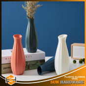 Sun Hardware Random Color 1069-4 Plastic Vase Nordic Creative Minimalist Fall-resistant Vase Decoration for Home Office