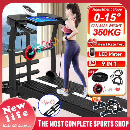 NEW LIFE Luxury Threadmill with Free Pull Rope and Turntable