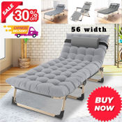 Adjustable Foldable Daybed Chair with Foam Mattress Pad 