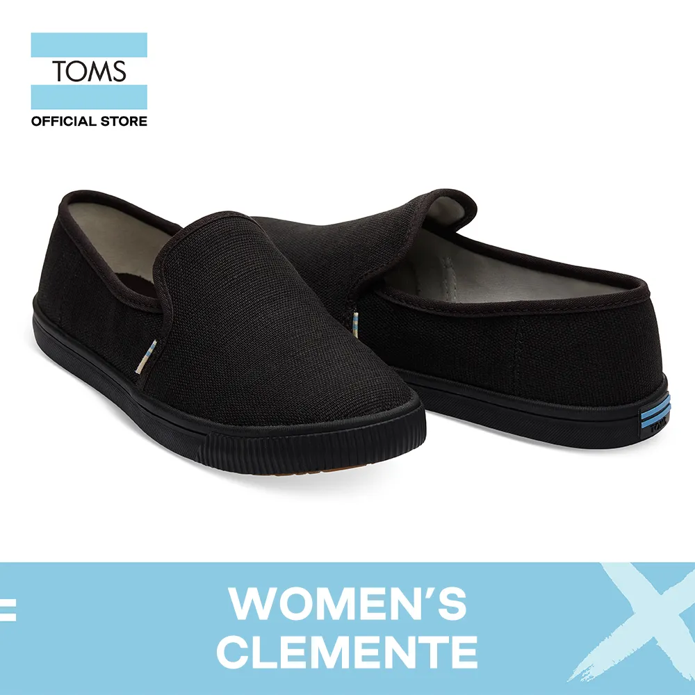 toms clemente slip on black
