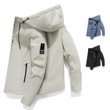 Windproof Hooded Jacket for Men - 