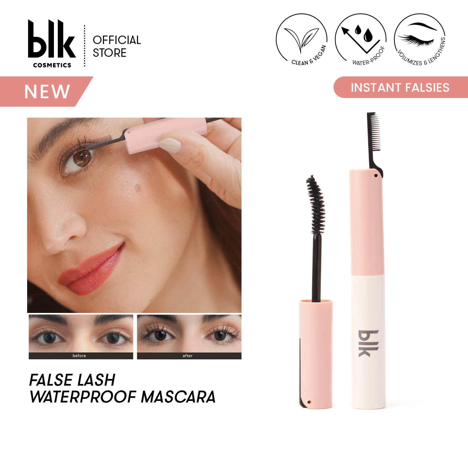 Discount on BLK Cosmetics  shoes - SKU: blk cosmetics false lash waterproof mascara