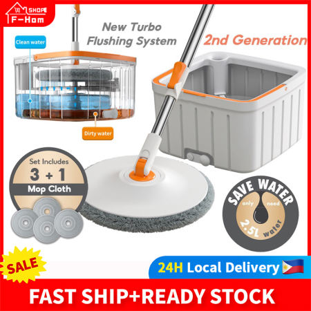 Fortune Home Spin Mop Set with 360° Spinner
