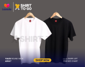 BLACK and WHITE YALEX Plain T Shirt for Men and Women