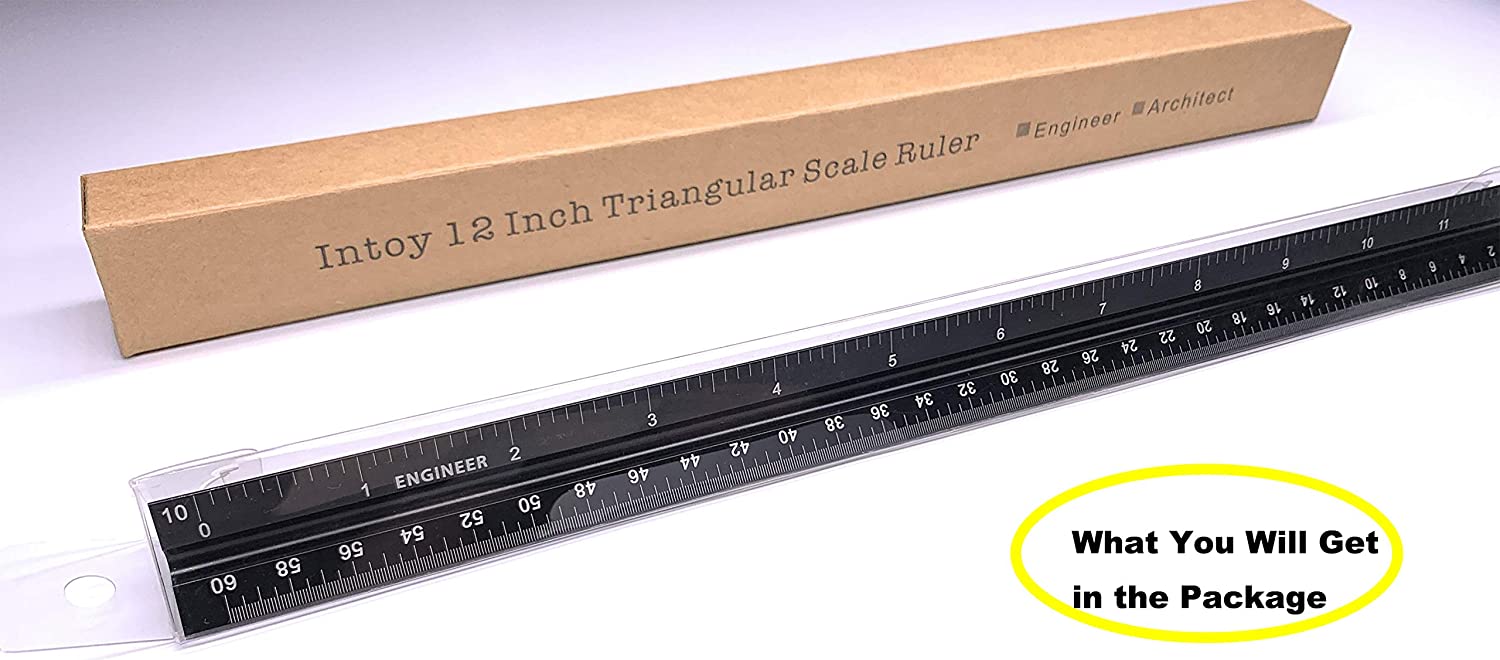 Custom Civil Engineering Rulers - 6 Inch 4 bevel plastic civil scale ruler