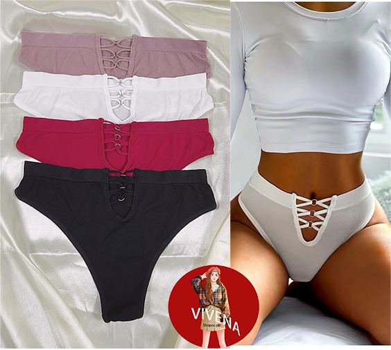 VIVENA New Women's Elastic band sexy cotton ladies briefs plus size bikini underwear  Lingerie #533