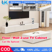 Luking Modern TV Cabinet with Storage Shelves for Living Room