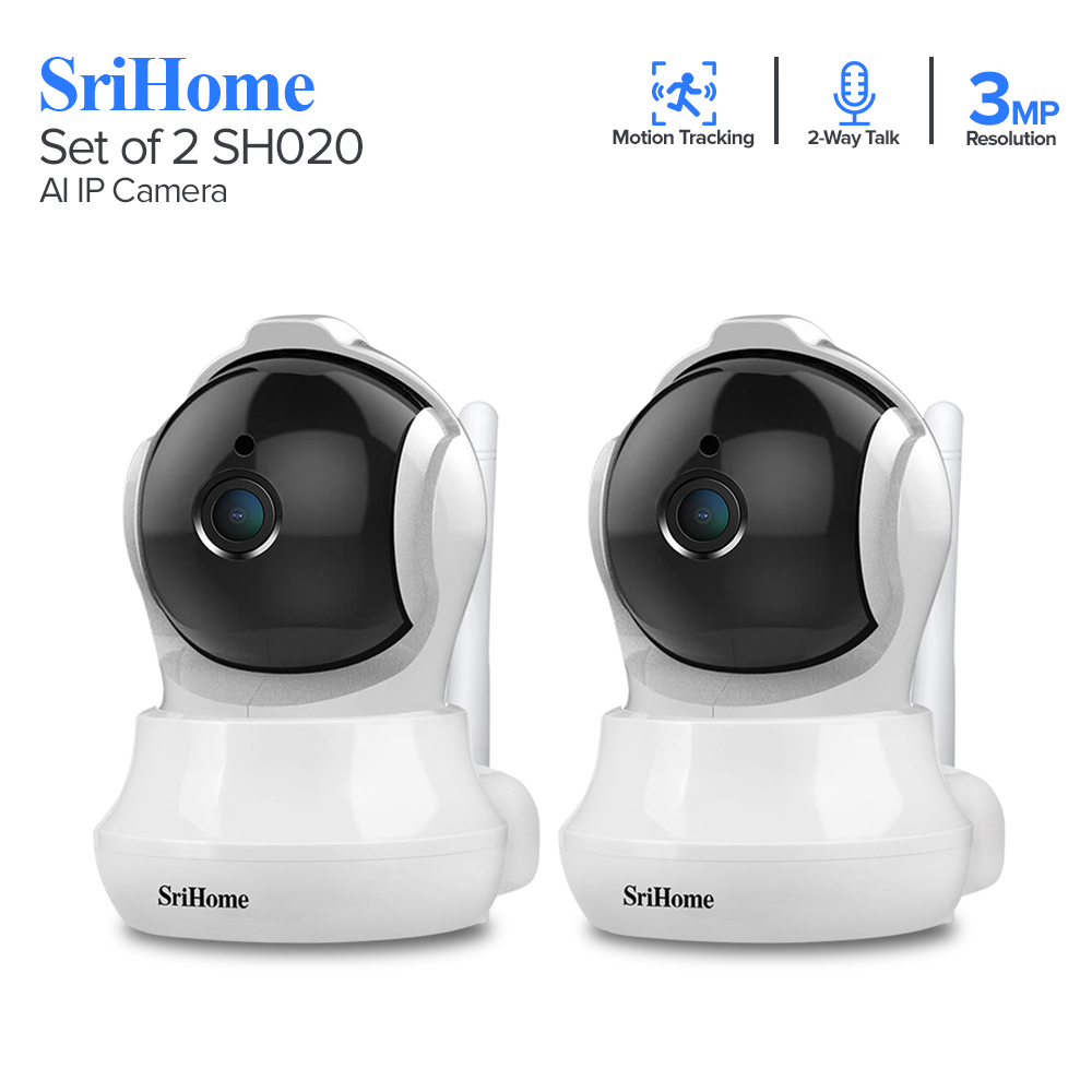 srihome sh020 wireless ip camera 1296p pan tilt night vision