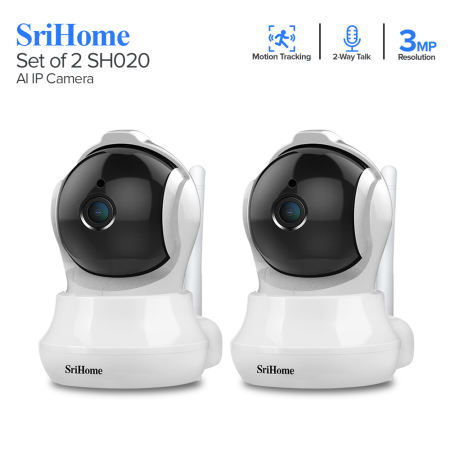 SriHome SH020 3MP Wi-Fi CCTV Camera Set with AI
