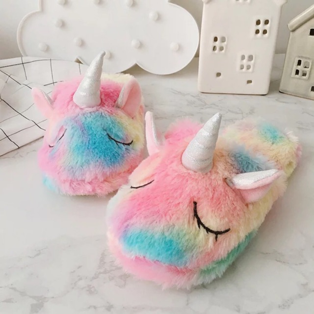 unicorn room slippers