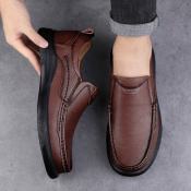 Genuine Leather Men's Loafers - 