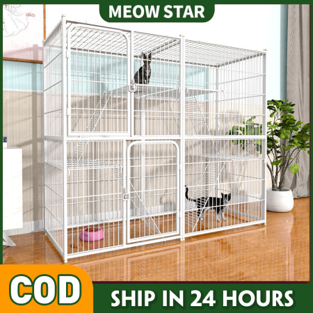 PetRover Cat Villa Large Platform Cage - White