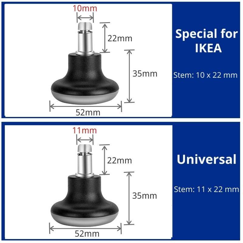 5 Pack Bell Glides for Office Chair without Wheels Replacement