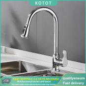KOTOT Pull-Down Kitchen Faucet - 360° Rotation, Hot/Cold, Water