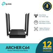 TP-Link Archer C64 AC1200 WiFi Router with MU-MIMO