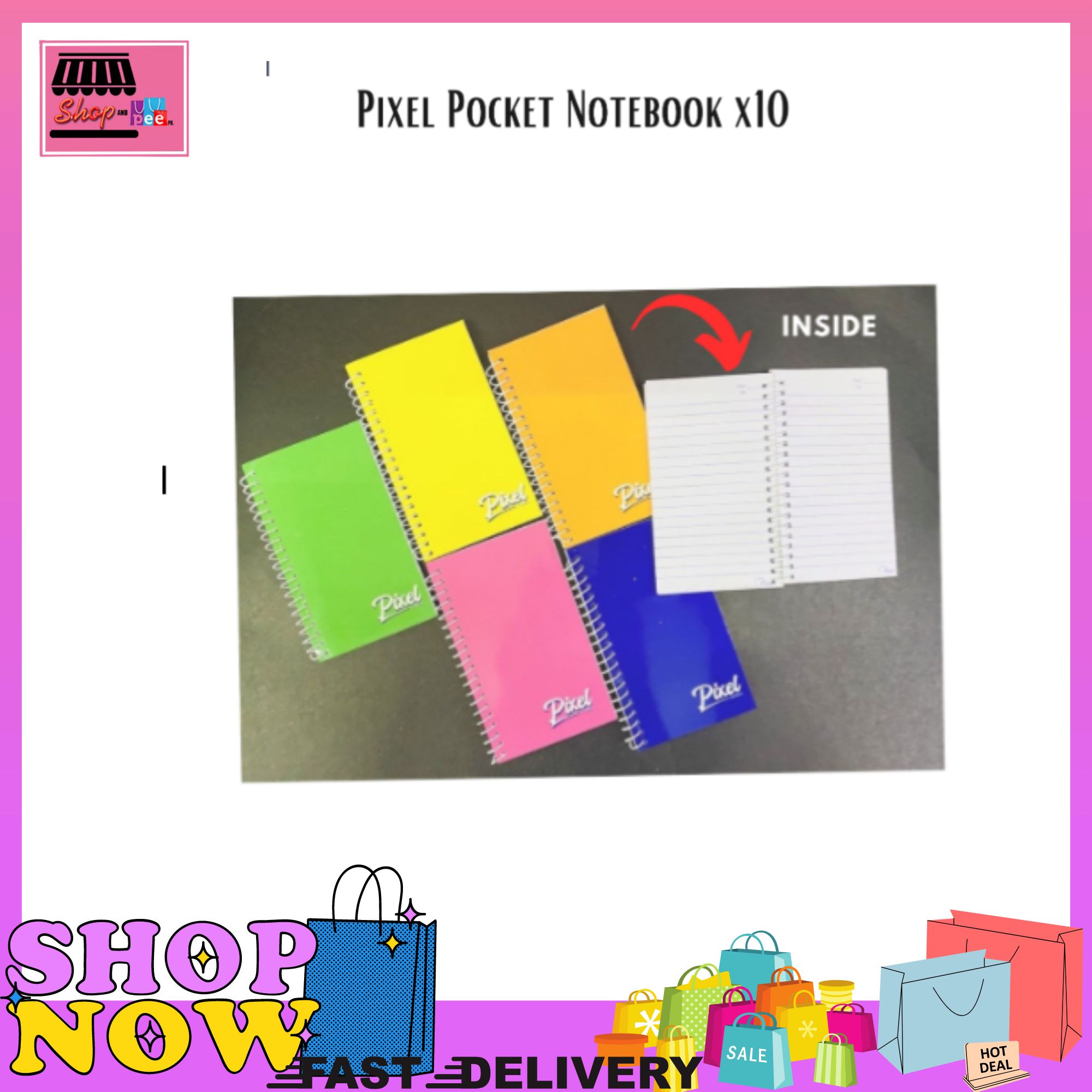 [SALE] PIXEL POCKET NOTEBOOK X10/ NOTEBOOK / RING NOTEBOOK/ POCKET NOTEBOOK/ SPIRAL
