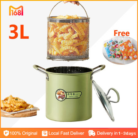 3L Non-Stick Electric Deep Fryer with Oil Strainer - 168CM