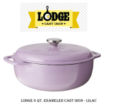 On Hand 100% Authentic LODGE 6Qt Enameled Dutch Oven Lilac