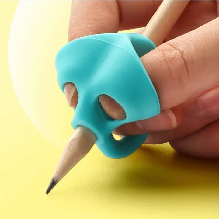 Dụng cụ xỏ ngón cầm bút silicon chỉnh tư thế cầm bút cho bé tập viết chuẩn