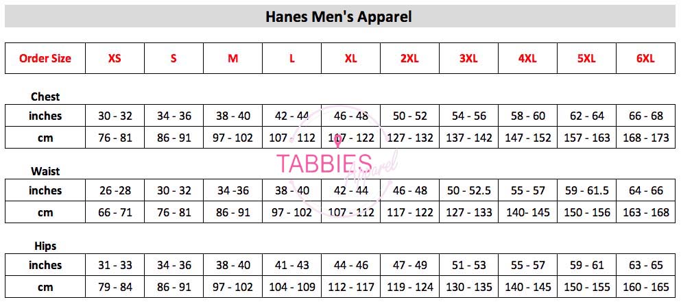 Hanes Women's Size Chart