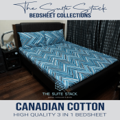 Premium Canadian Cotton Bed Sheet Collection with Zigzag Lines