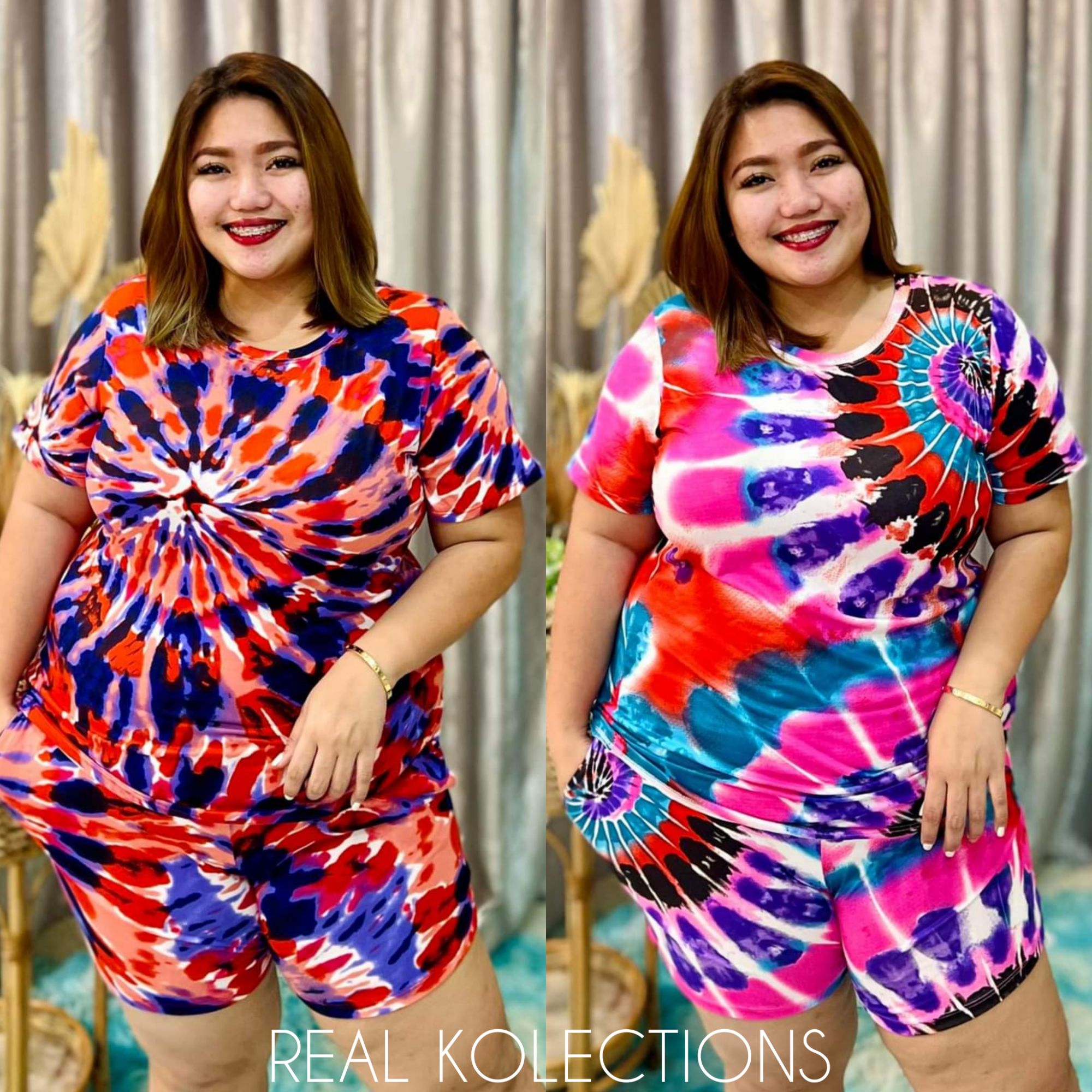 PLUS SIZE TERNO TIE DYE TSHIRT AND SHORT UP TO 3XL Lazada PH