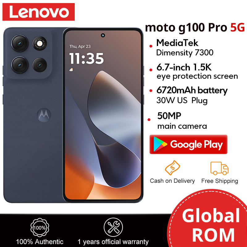 Lenovo Motorola MOTO G100 Pro 5G Dimensity 7300 6.7" 1.5K Eye Protectiob Flexible pOLED Screen 120Hz 6720mAh Android Cellphone Smartphone 2712*1220 Global ROM - Image 2