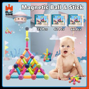 Magnetic Building Blocks Set - 84PCS Stacking Tiles & Balls